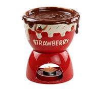 Chocolate Fondue Mug, Food Grade Butter Warmer, Handmade Cheese Dipping Bowl, Ceramic Design with Tealight Holder Stand, Ideal Choice for Seafood Dinner Dessert Sauce Candy Date Night Wedding Party