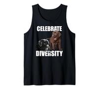 Chocolate Lab Black Lab Perro Labrador Retriever Puppy Lover Camiseta sin Mangas