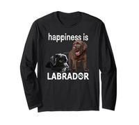 Chocolate Lab Black Lab Perro Labrador Retriever Puppy Lover Manga Larga