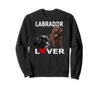 Chocolate Lab Black Lab Perro Labrador Retriever Puppy Lover Sudadera