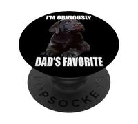 Chocolate Lab Dad El Laboratorio Padre Brown Labrador Retriever PopSockets PopGrip Adhesivo