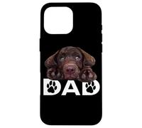 Chocolate Lab Dad The Lab Padre Labrador Retriever Puppy Carcasa para iPhone 16 Pro Max