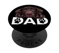 Chocolate Lab Dad The Lab Padre Labrador Retriever Puppy PopSockets PopGrip Adhesivo