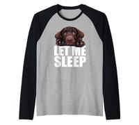 Chocolate Lab Dog Brown Lab Labrador Retriever Cachorro Camiseta Manga Raglan