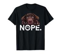 Chocolate Lab Dog Brown Lab Labrador Retriever Nope Dog Camiseta
