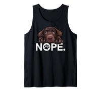 Chocolate Lab Dog Brown Lab Labrador Retriever Nope Dog Camiseta sin Mangas