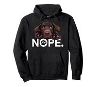 Chocolate Lab Dog Brown Lab Labrador Retriever Nope Dog Sudadera con Capucha