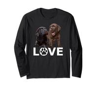 Chocolate Lab Dog Lover Labrador Love Brown Labrador Dog Manga Larga