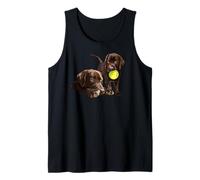 Chocolate Lab El Perro Padre El Laboratorio Madre Brown Lab Lover Camiseta sin Mangas