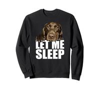 Chocolate Lab Let Me Sleep, marrón, perro de laboratorio, amante del labrador Sudadera