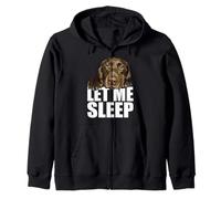 Chocolate Lab Let Me Sleep, marrón, perro de laboratorio, amante del labrador Sudadera con Capucha