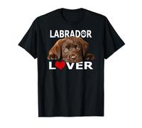 Chocolate Lab Lover Brown Lab Dog Love Mamá Papá Madre Padre Camiseta