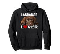 Chocolate Lab Lover Brown Lab Dog Love Mamá Papá Madre Padre Sudadera con Capucha