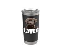 Chocolate Lab Lover Brown Labrador Retriever, amante de los cachorros Vaso térmico de acero inoxidable de doble pared