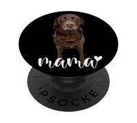 Chocolate Lab Mama Brown Labrador Mom The Lab Mother Lab Dog PopSockets PopGrip Adhesivo