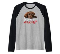 Chocolate Lab Mamá El Laboratorio Madre Labrador Mamá Camiseta Manga Raglan