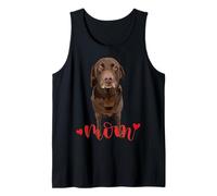 Chocolate Lab Mamá Labrador Mamá Brown Lab Retriever Madre Camiseta sin Mangas