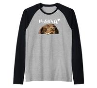 Chocolate Lab Mamá Labrador Mamá El Laboratorio Madre Camiseta Manga Raglan
