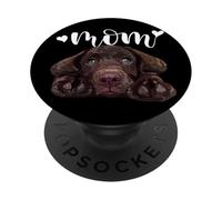 Chocolate Lab Mom Brown Lab Mama The Lab Mother Lab Cachorro PopSockets PopGrip Adhesivo
