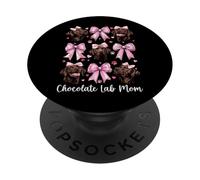 Chocolate Lab Mom Mama Chocolate Labrador Retriever PopSockets PopGrip Adhesivo
