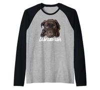 Chocolate Lab Perro El Perro Padre El Laboratorio Padre Laboratorio Mamá Camiseta Manga Raglan