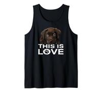 Chocolate Lab This Is Love Dog Puppy Labrador Retriever Love Camiseta sin Mangas