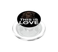 Chocolate Lab This Is Love Dog Puppy Labrador Retriever Love PopSockets PopGrip para MagSafe