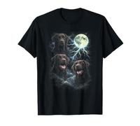 Chocolate Labrador Retriever Moon Dog Lover Camiseta