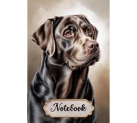 Chocolate Labrador Retriever Notebook For Dog Lovers: A Love Written in Paw Prints | Lined Journal with Chocolate Labrador Retriever Line Art | 6 x 9 Inches, 120 Pages