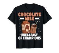 Chocolate Leche Desayuno De Campeones Leche Camiseta