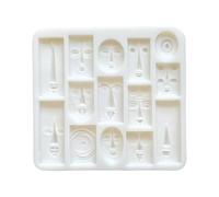 Chocolate Molds - Abstract Face Candy Mold | Nonstick Baking Tool With 3D Face Design, Dessert Making Mold For Chocolate Jelly Mousse Crafts, DIY Kitchen Baking Accessory, Funny Candy Mol