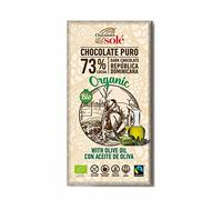 CHOCOLATE NEGRO 73% con aceite de oliva 100gr.