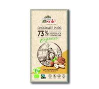 CHOCOLATE NEGRO 73% con almendras 150gr.