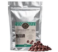 Chocolate negro para repostería Isidro Labrá con manteca de cacao puro en monedas chocolate dan valor al proceso de fundir y generar pasta de cacao base para la cobertura de chocolate. (1000gr, 55%)