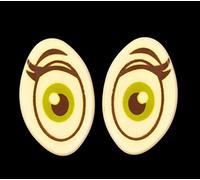 Chocolate ojos chica 29x18mm 198 unidades chocolate blanco