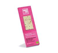 Chocolate Orgániko - Chocolate blanco 30% pura manteca de cacao, pimienta rosa y limón de Mallorca BIO 50 g - Caja de: 10 unidades