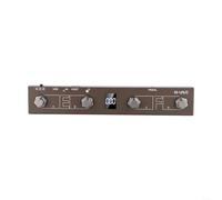 Chocolate Plus M-VAVE MIDI - Pedal de rendimiento inalámbrico recargable de 4 botones, compatible con USB con la aplicación CubeSuite, diseño de metal portátil (marrón)