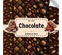 Chocolate Scrapbook Paper: 20 Double Sided Sheets, for Decoupage, Origami, Crafting Projects, Mixed Media, & More
