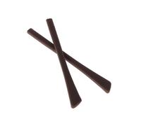 (Chocolate) Soft Silicone Anti Slip Eyeglasses Glasses Temple Tips Accessories Square Hole White