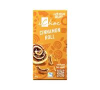 Chocolate vegano con canela y trozos de barquillo Bio 80g Ichoc