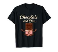 Chocolate y Om Yoga Mindfulness Diseño Zen Camiseta