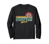 Choctaw Blood Retro Sun Vintage Indian American Tocado Manga Larga