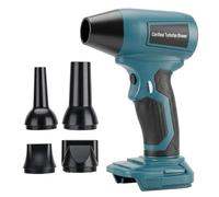 Choerinton Soplador de hojas inalámbrico compatible con batería de 18 V, mini soplador de hojas eléctrico de mano de velocidad variable con 5 accesorios para limpieza de patio, cuidado del césped