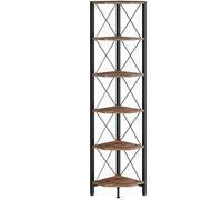 CHOEZON Estante esquinero de 6 niveles, estantería esquinera, estante de exhibición vertical de 66.9 pulgadas de alto, soporte para plantas, estante de almacenamiento abierto, para sala de estar