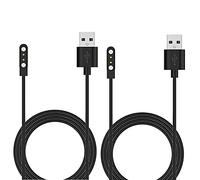 Chofit (2-pack) Cargadores diseñados para Livall BH60SE/BH51T/BH51M/BH50T/BH50M/BH62/MT1 cargador, 60 cm 100 cm USB magnético inteligente casco de bicicleta cable de carga (Negro, 100 cm)