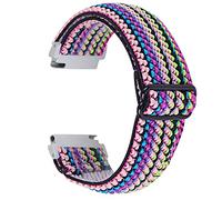 Chofit Correa compatible con Garmin Venu Sq/Amazfit Bip U Pro/Amazfit GTS 2 Mini/Samsung Galaxy Watch 3 41mm correas, patrón floral nailon tejido elástico repuesto pulsera deportiva de 20 mm (#9)