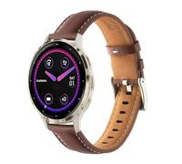 Chofit Correa de repuesto de cuero suave, 18 mm, para Garmin Venu 3S, Venu 2S/Forerunner 265S, 255S/Vivoactive 4S/Vivomove 3S, 5.1”-8.0, Cuero, No es una piedra preciosa