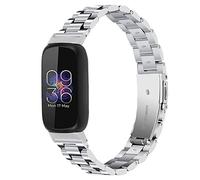 Chofit Correas compatibles con Fitbit Inspire 3, bandas de metal de acero inoxidable para negocios, pulsera de repuesto para Inspire 3