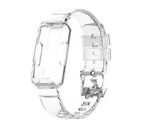 Chofit Correas compatibles con Fitbit Luxe/Ace 3/Ace 2/Inspire 2/Inspire HR/Inspire Strap, TPU de plástico transparente de reemplazo de cristal pulsera brazalete (Blanco)