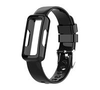 Chofit Correas compatibles con Fitbit Luxe/Ace 3/Ace 2/Inspire 2/Inspire HR/Inspire Strap, TPU de plástico transparente de reemplazo de cristal pulsera brazalete (Negro)